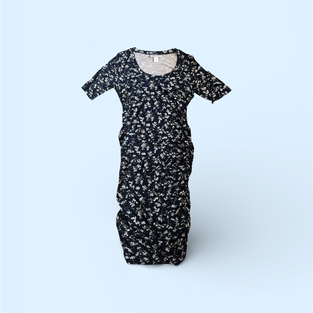 Motherhood Maternity Navy Floral Dress